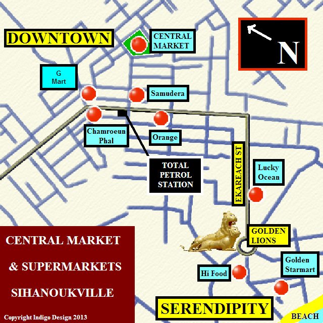sihanoukville supermarket map